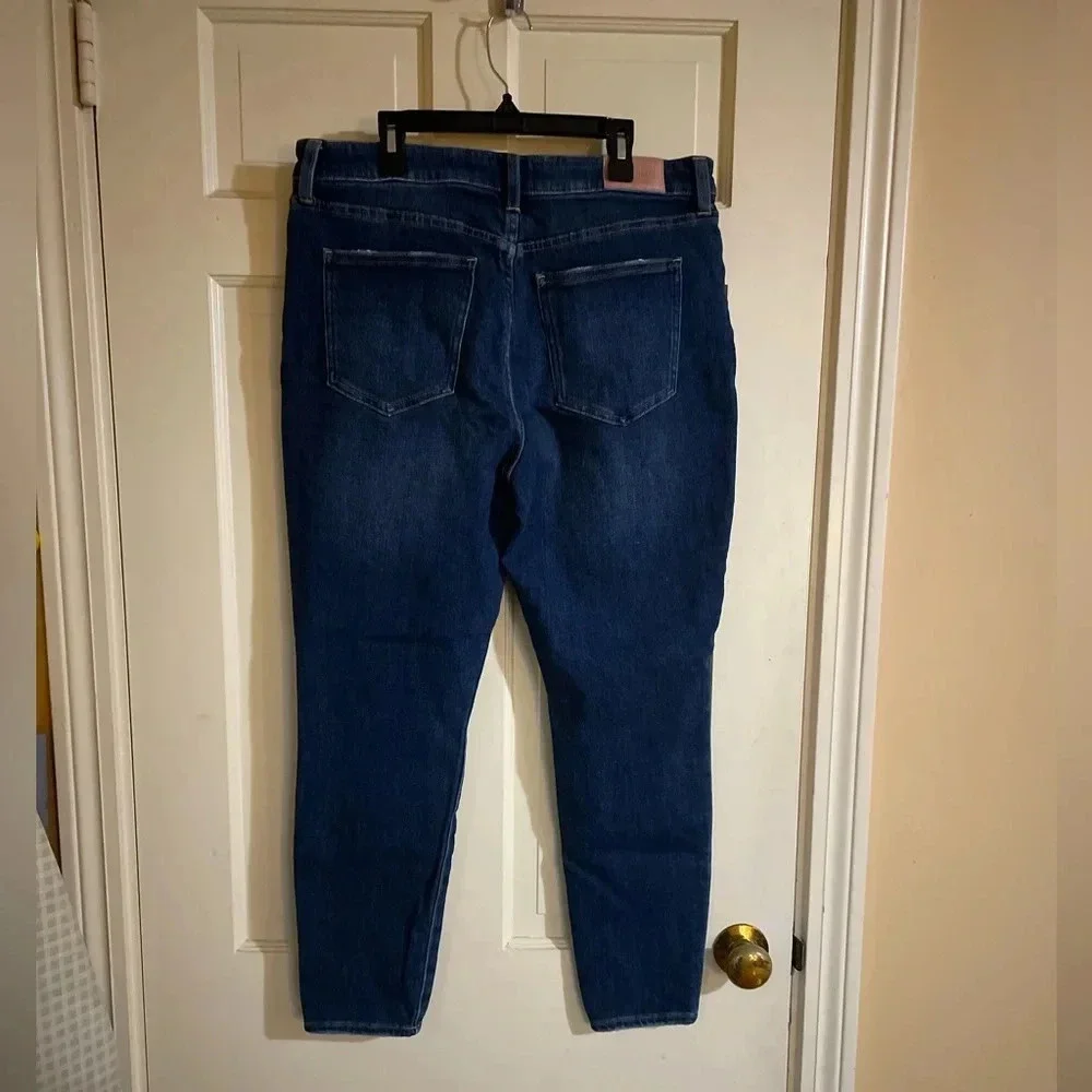 Pistola Women’s 33 Inseam 27 Dark Wash Denim Jeans Stretch Blue Skinny Cotton - Picture 9 of 13